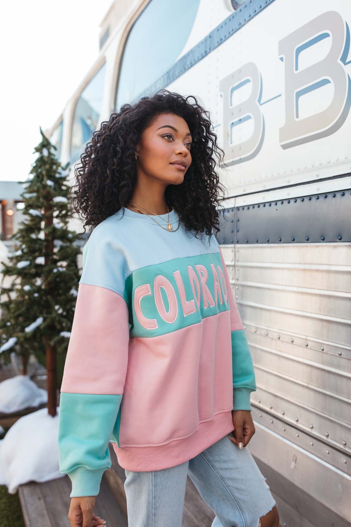 Colorado Sweatshirt, alternate, color, Pastel Multi