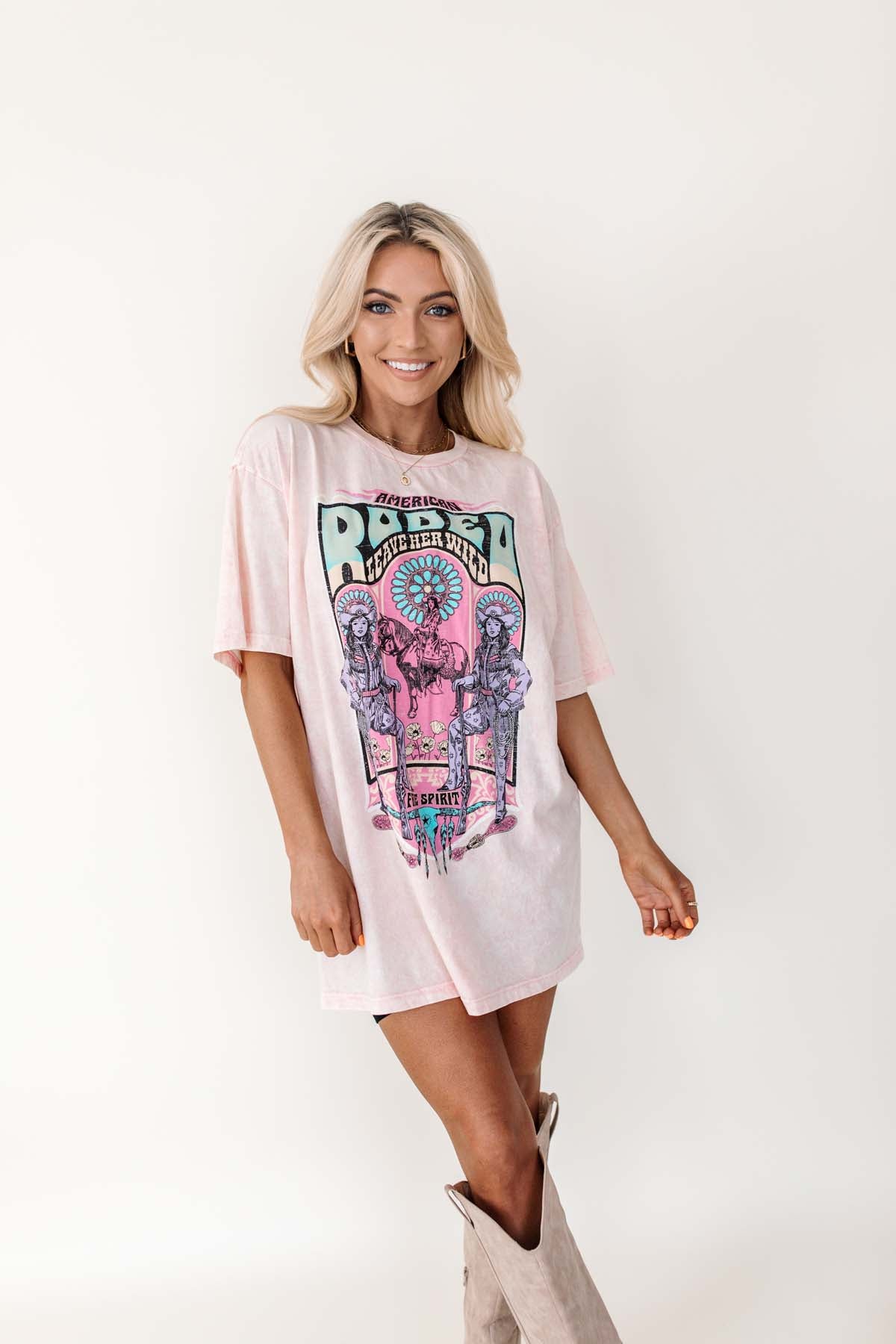 Rodeo Graphic Tee, alternate, color, Light Pink