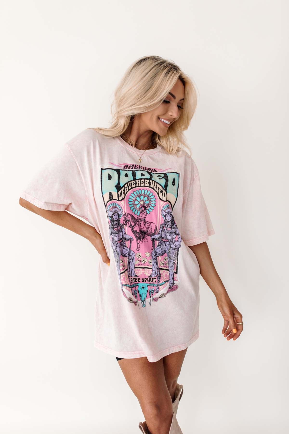 Rodeo Graphic Tee, alternate, color, Light Pink