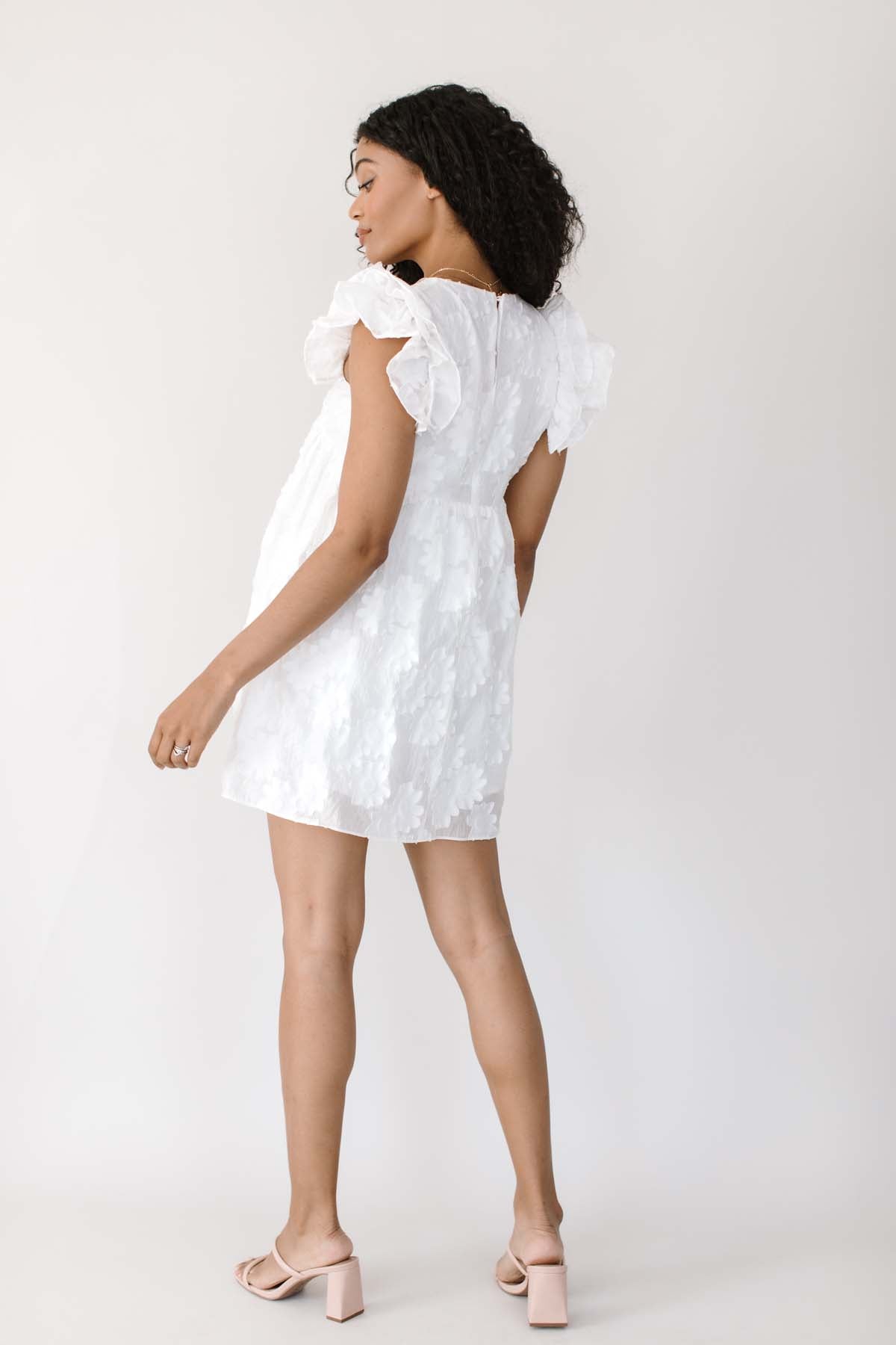 Mara White Floral Romper, alternate, color, White