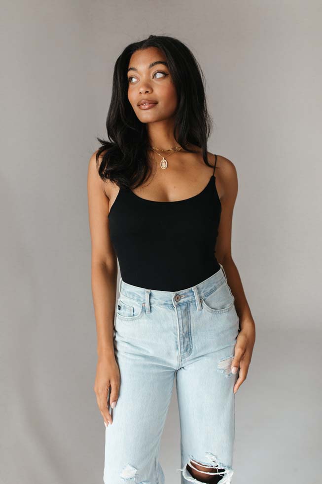 Bianca Black Bodysuit