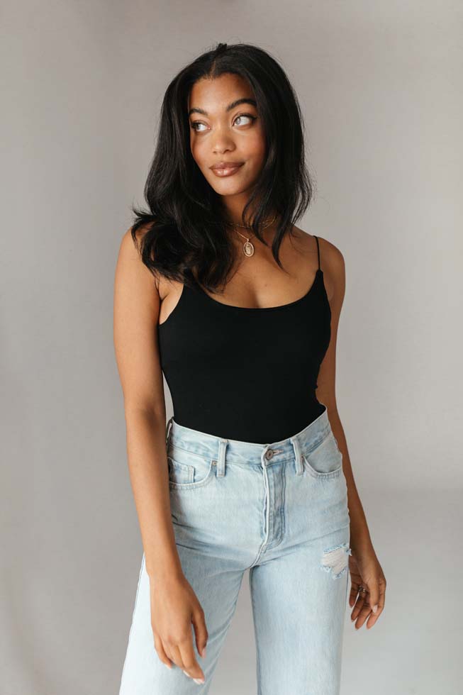 Bianca Black Bodysuit