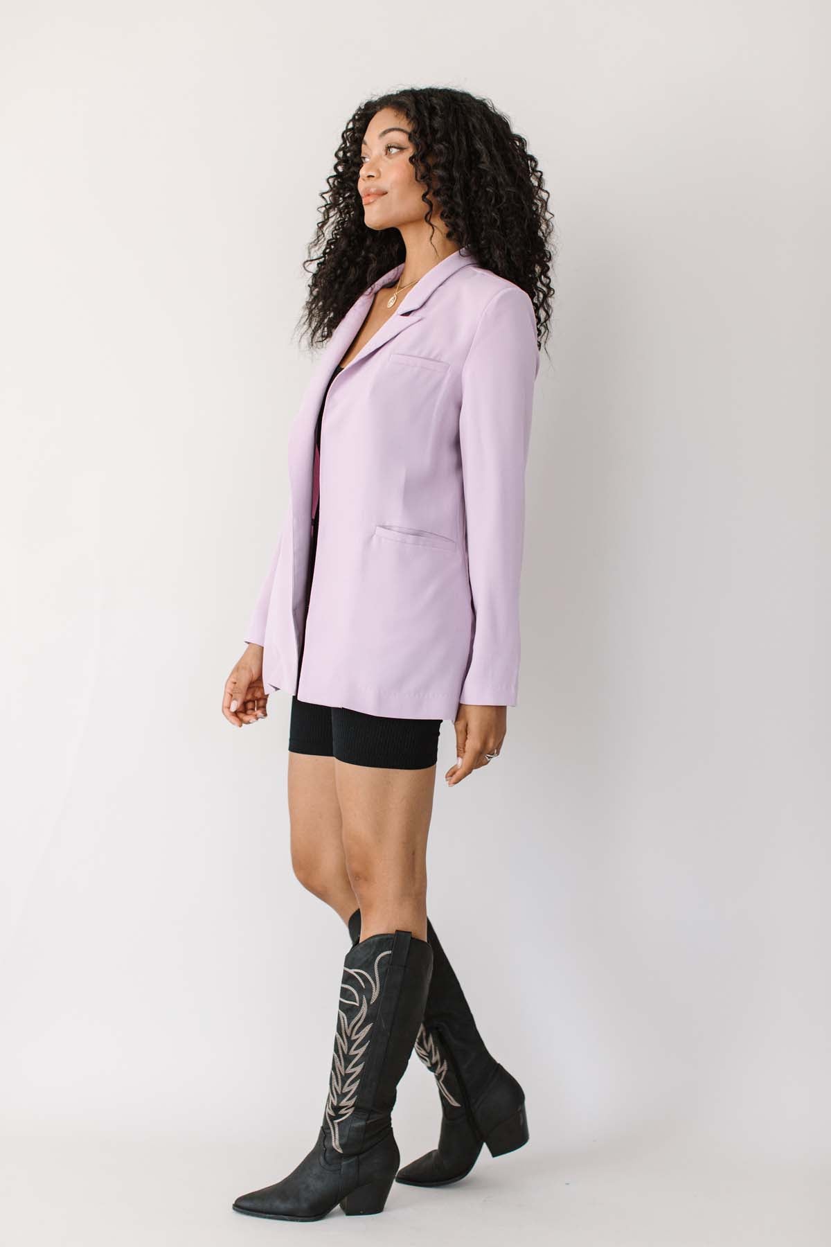 Sabrina Lightweight Lavender Blazer, alternate, color, Lavender