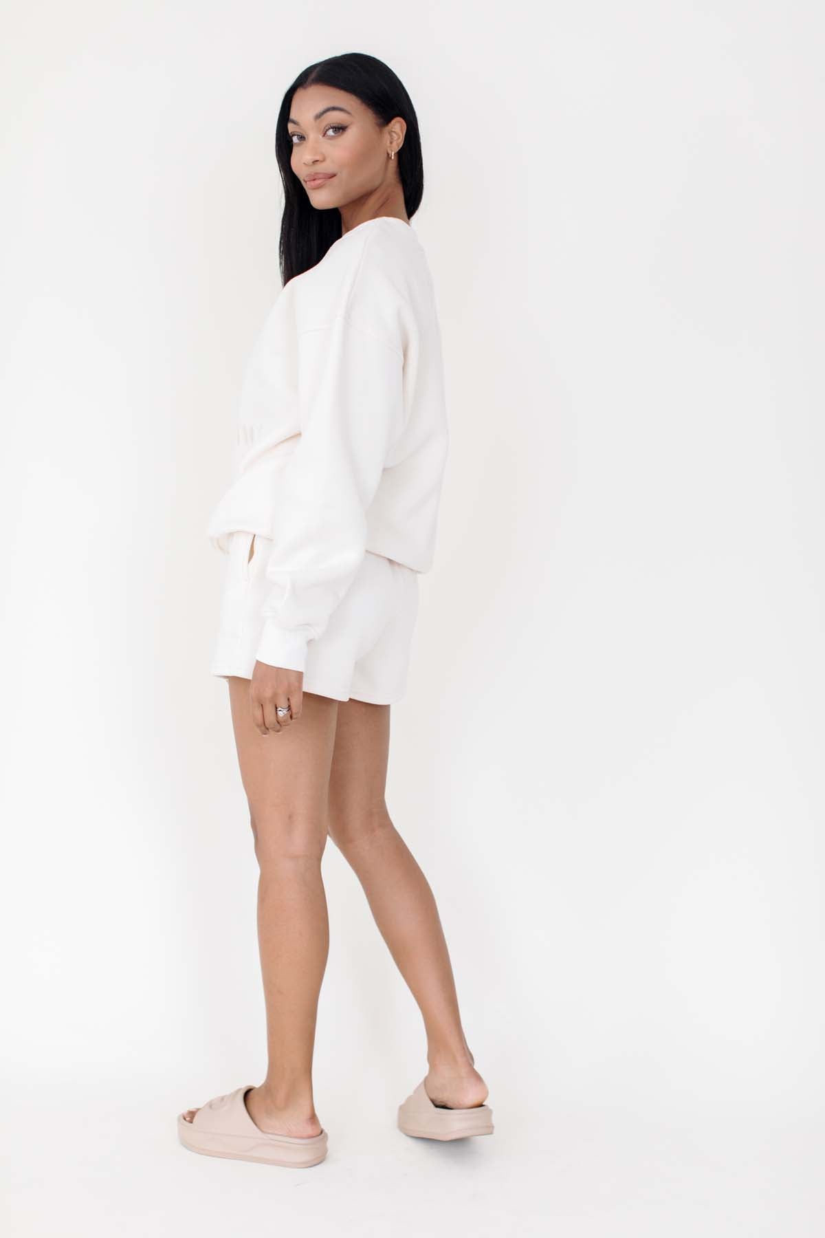 Malibu Ivory Tennis Sweatshirt, alternate, color, Ivory