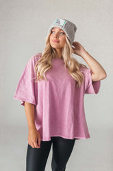 Casey Mauve Tee, Alternate, Color, Mauve