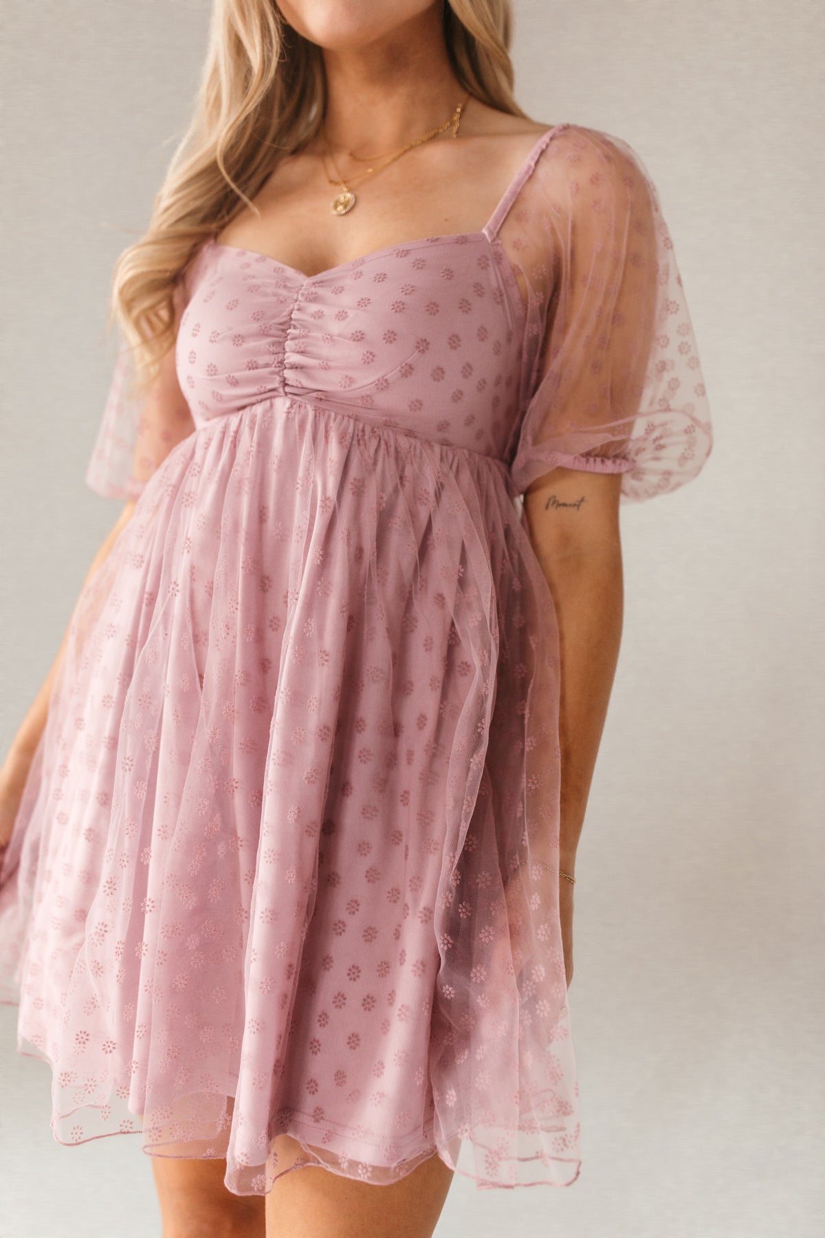 Pippa Babydoll Dress, alternate, color, Lilac