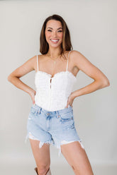 Antonia Lace Bodysuit, alternate, color, White