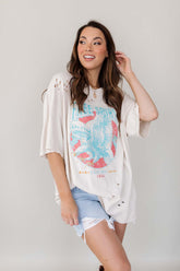 Free Spirit Distressed Graphic, alternate, color, Bone