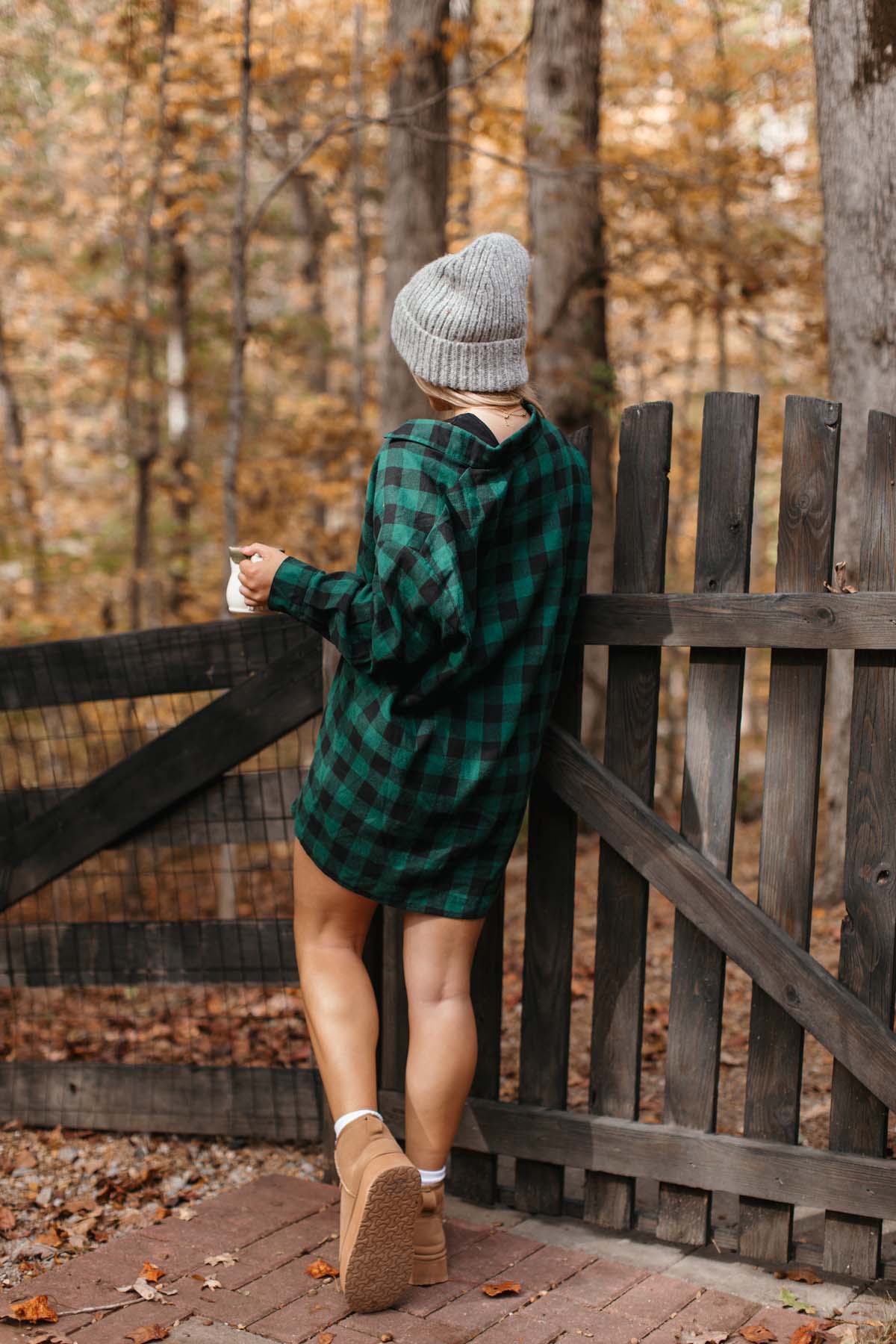 Hollie Hunter Plaid Dress, alternate, color, Hunter/Black