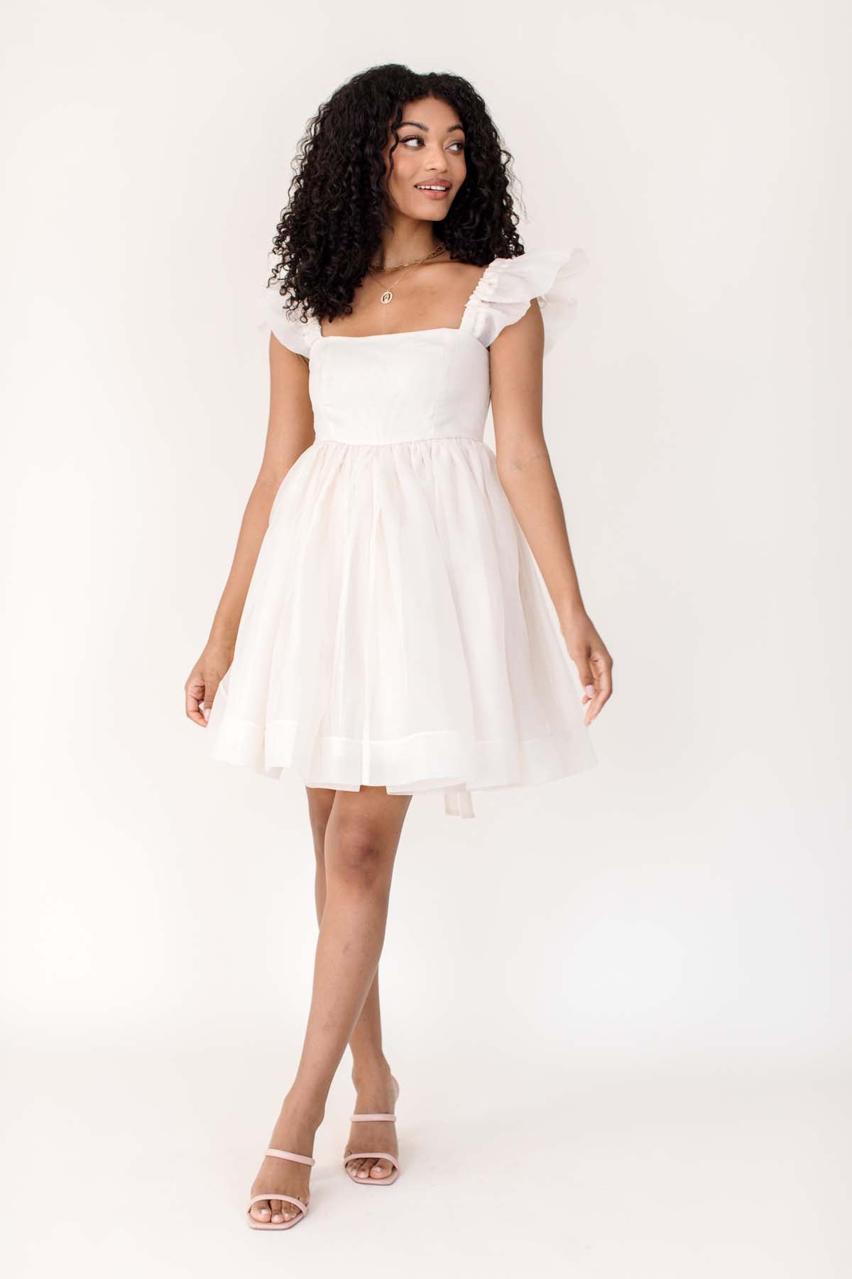 Dede Mini Dress, alternate, color, Ivory