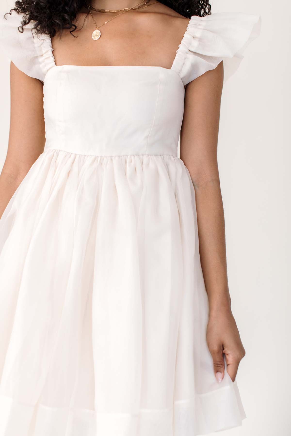 Dede Mini Dress, alternate, color, Ivory