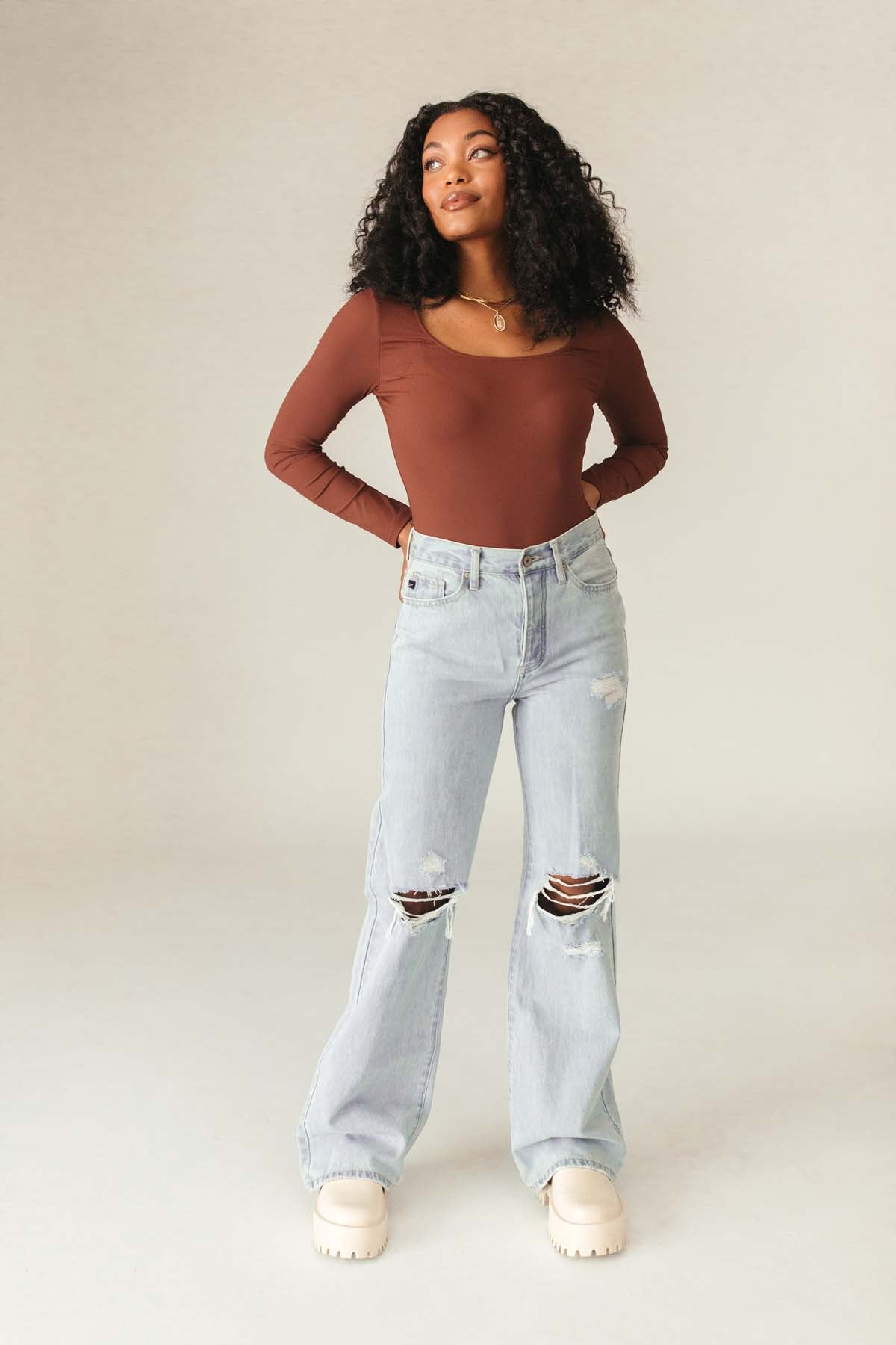 Rust Bodysuit, alternate, color, Rust
