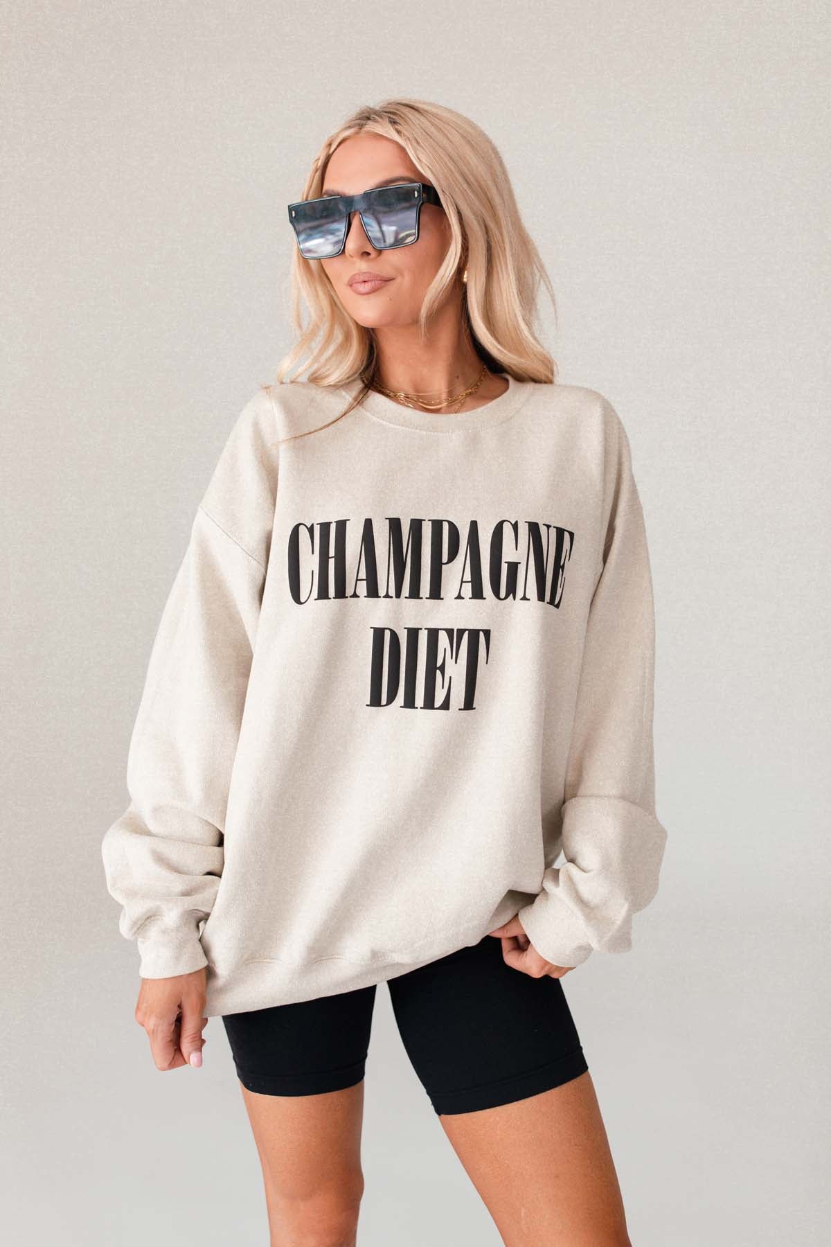 Champagne Diet Sweatshirt, Alternate, Color, Ivory
