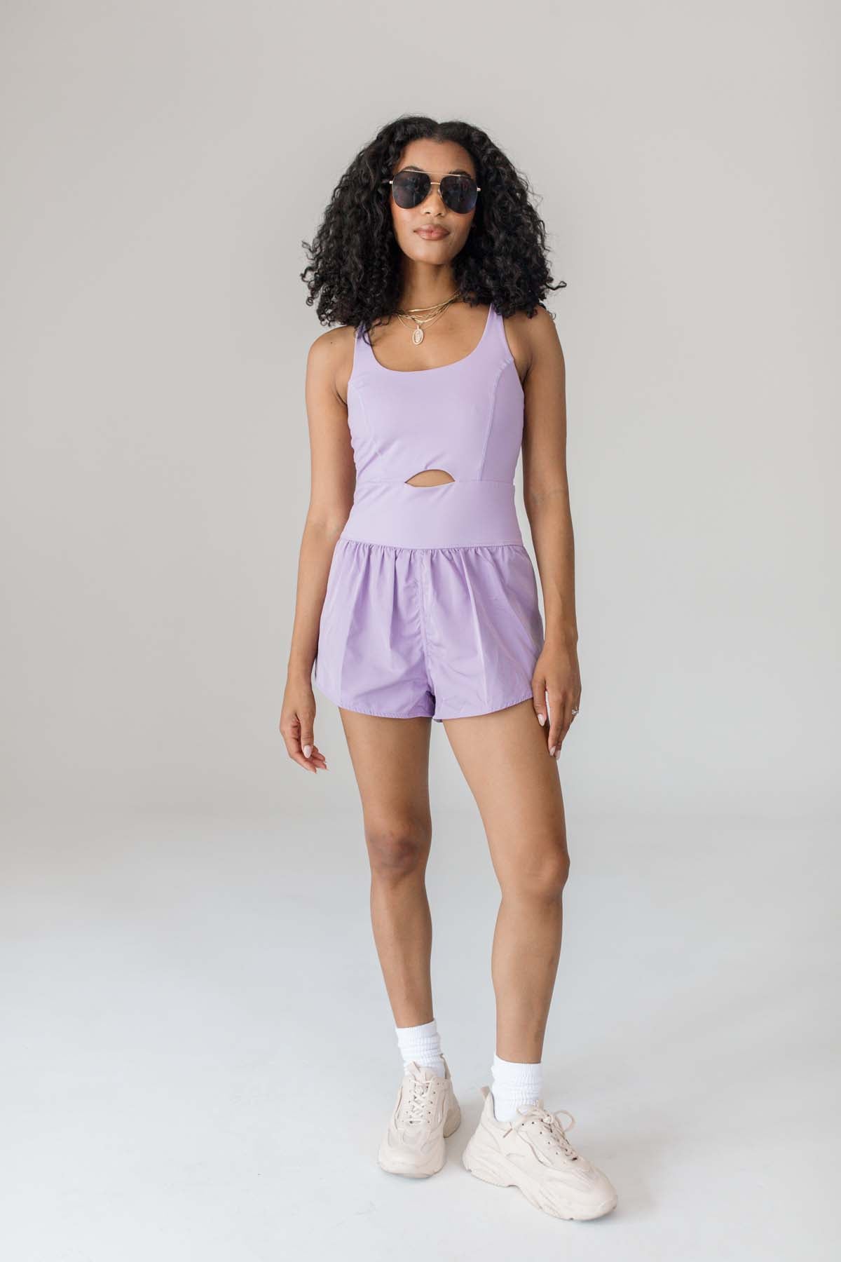 Varsity Lavender Romper, alternate, color, Lavender