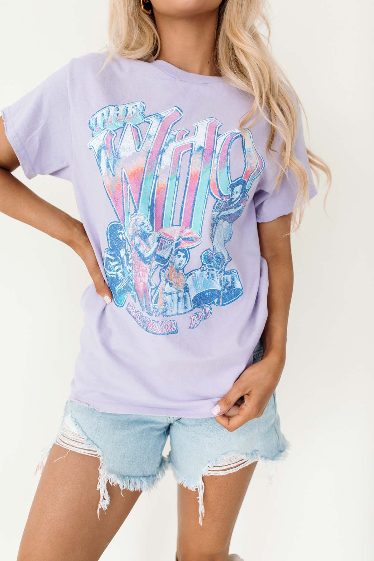 The Who Graphic Tee, alternate, color, Lavender