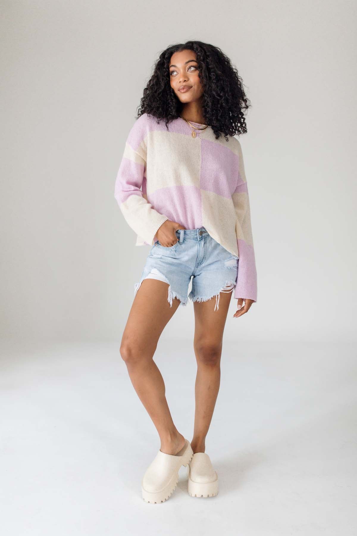 Jemma Sweater, alternate, color, Lavender