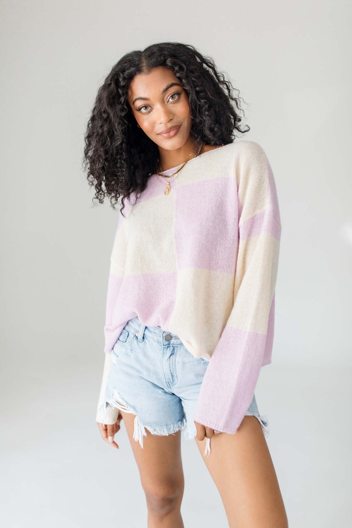 Jemma Sweater, alternate, color, Lavender