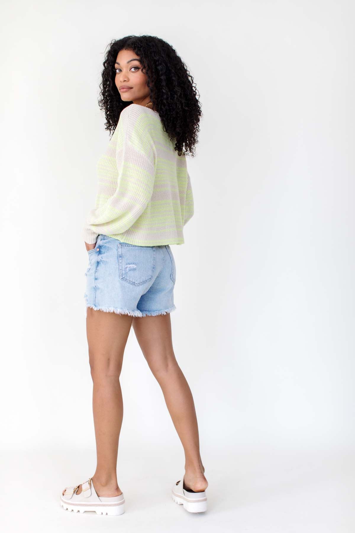 Brooklyn Lightweight Sweater, alternate, color, Lime
