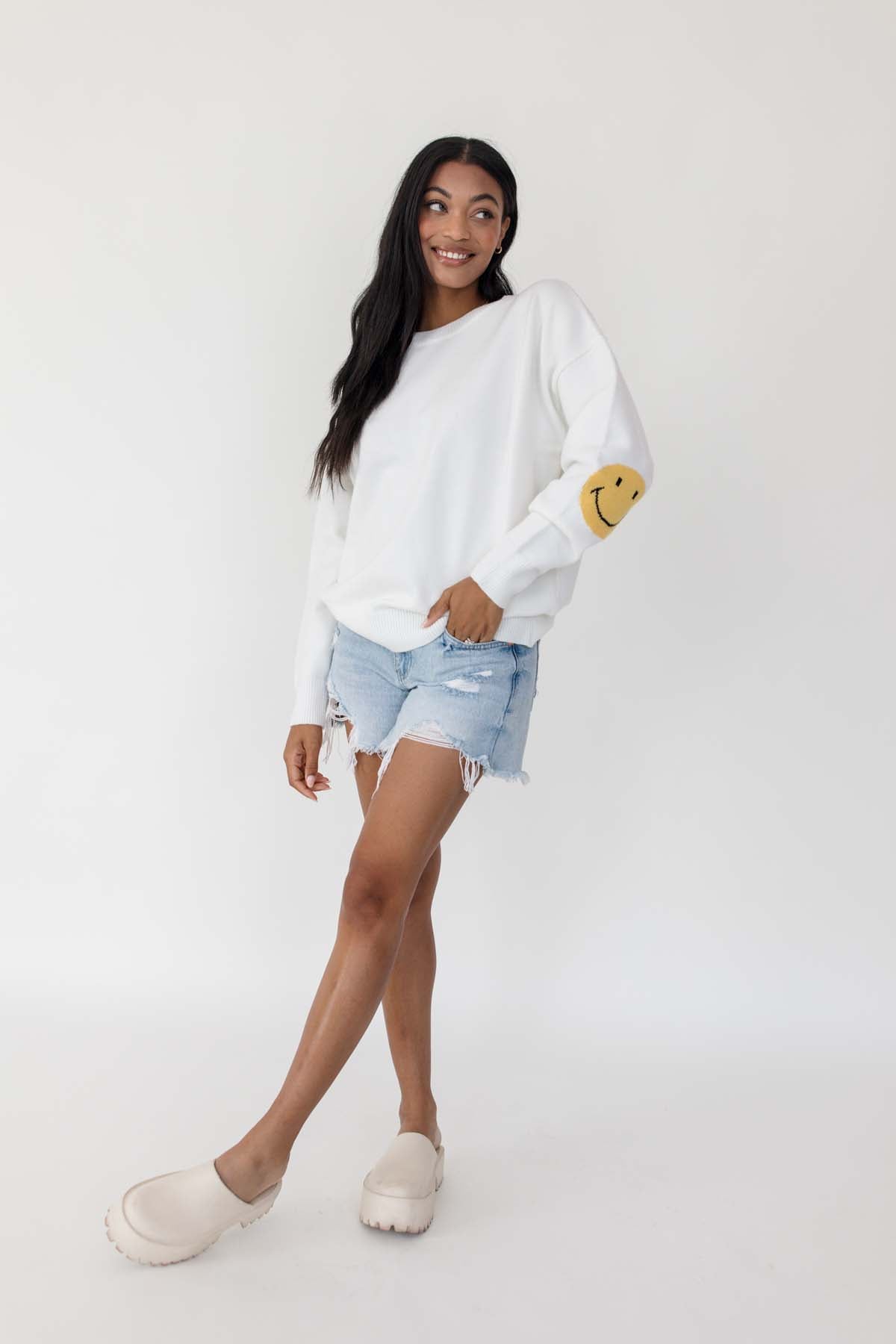 Happy Sweater,alternate,color,White