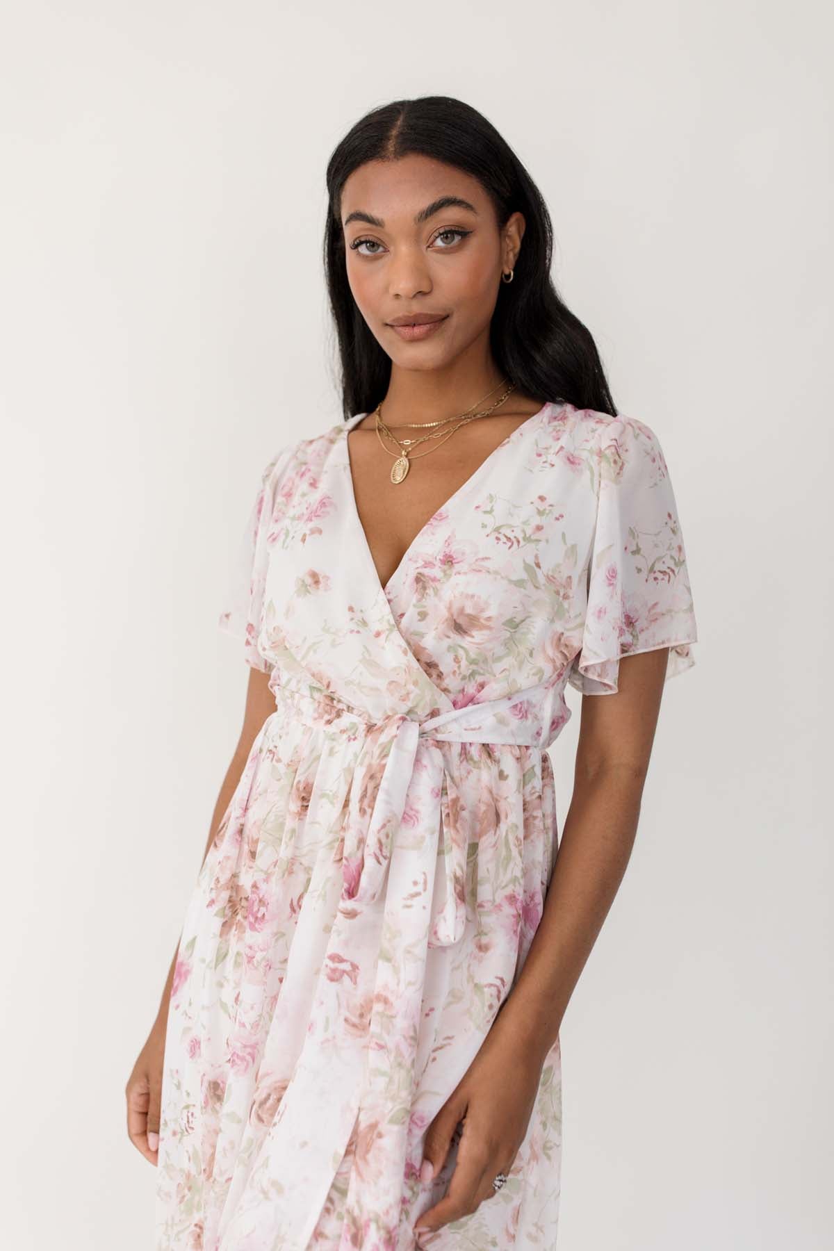 Junie Floral Maxi, Alternate, Color, Blush