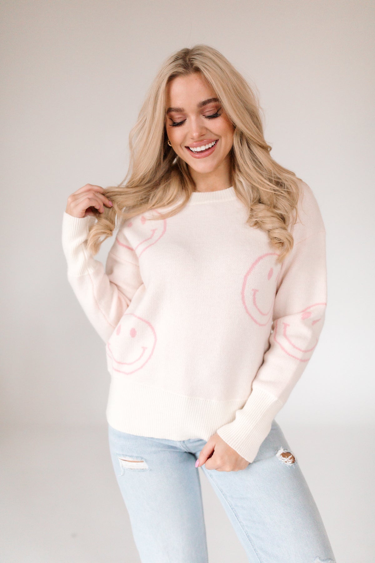 Happiness Sweater, Alternate, Color, Ivory