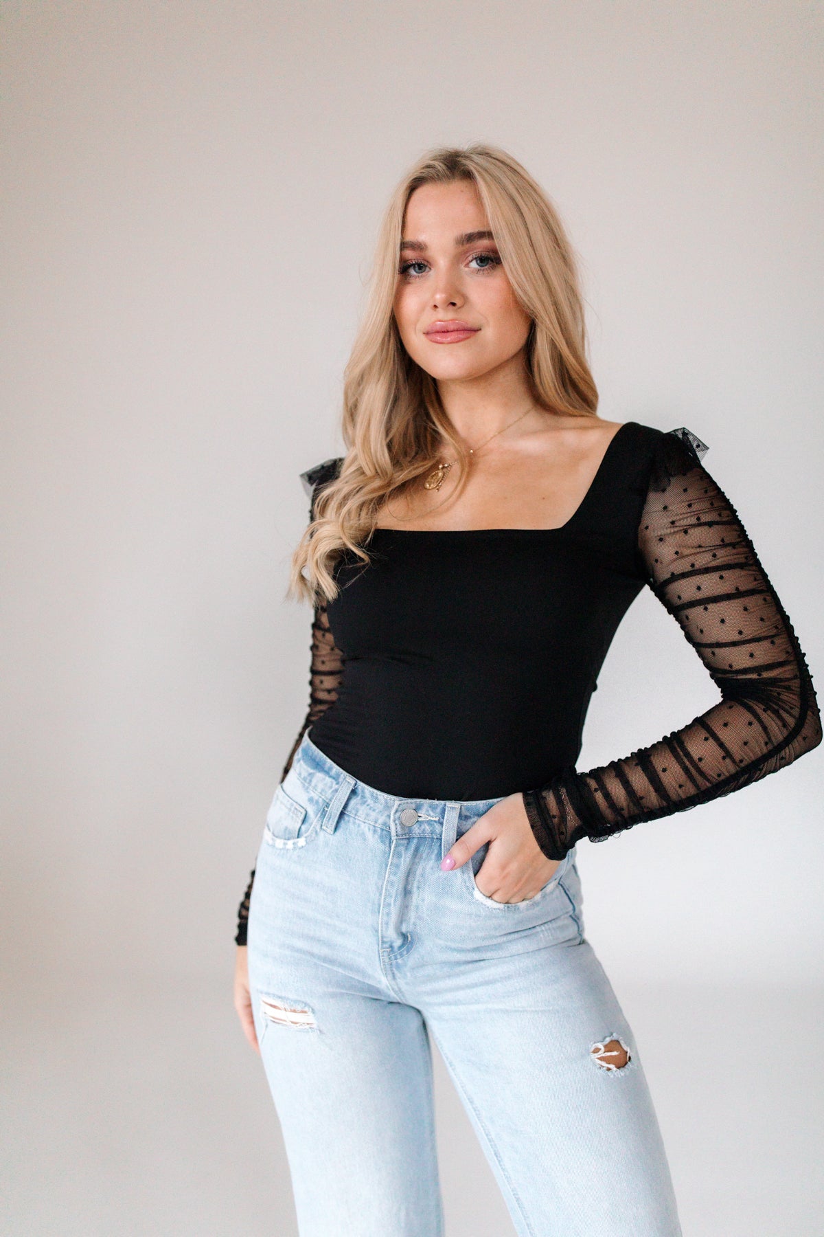 RESTOCK Gracie Black Bodysuit
