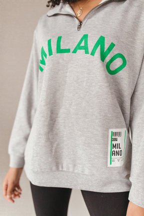 Milano Quarter Zip, Alternate, Color, Gray