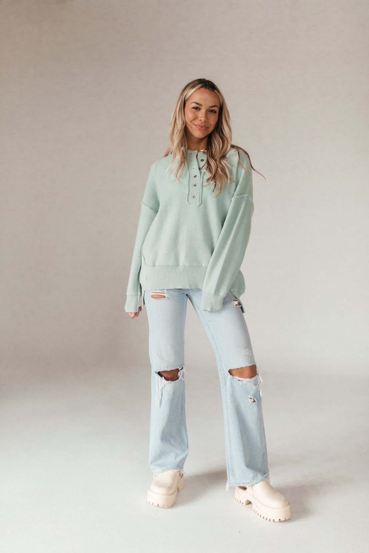 Kayla Mint Sweater, alternate, color, Mint