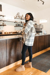 Fringe Plaid Jacket, Alternate, Color, Cream Plaid