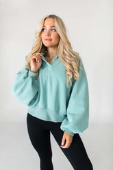 Charlie Teal Pullover, Alternate, Color, Teal