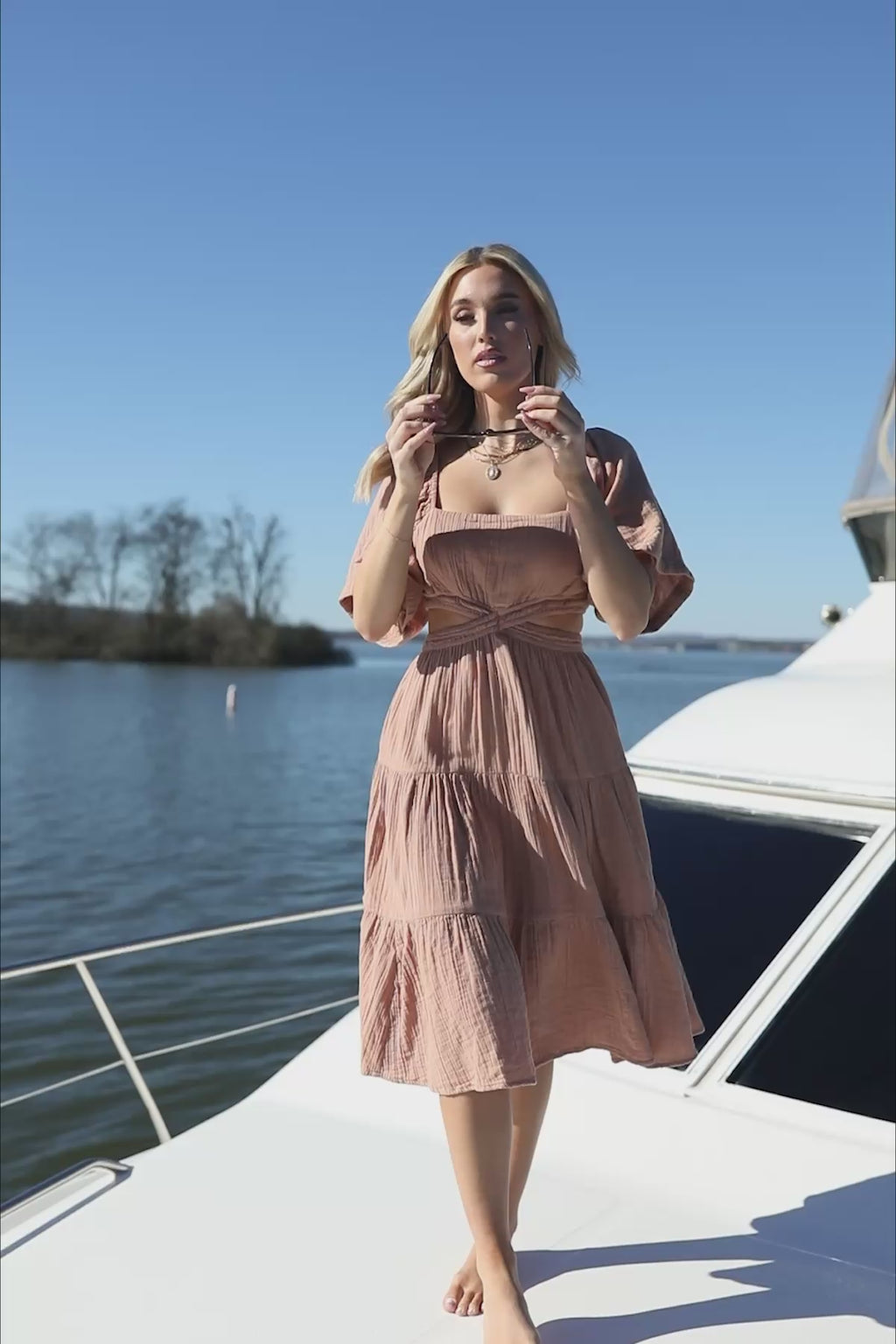 Libby Cutout Midi Dress, product video thumbnail