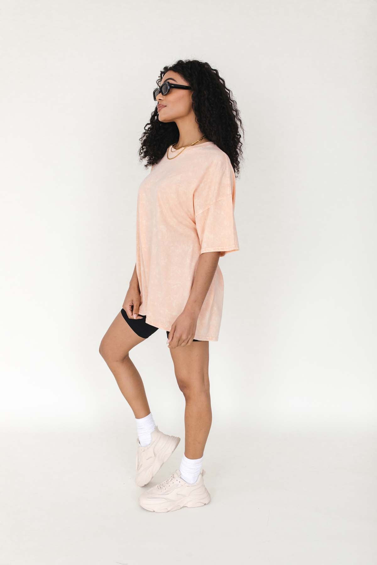 Aimee Peach Vintage Wash Tee, alternate, color, Peach