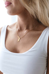 Florida Necklace, alternate, color, Gold