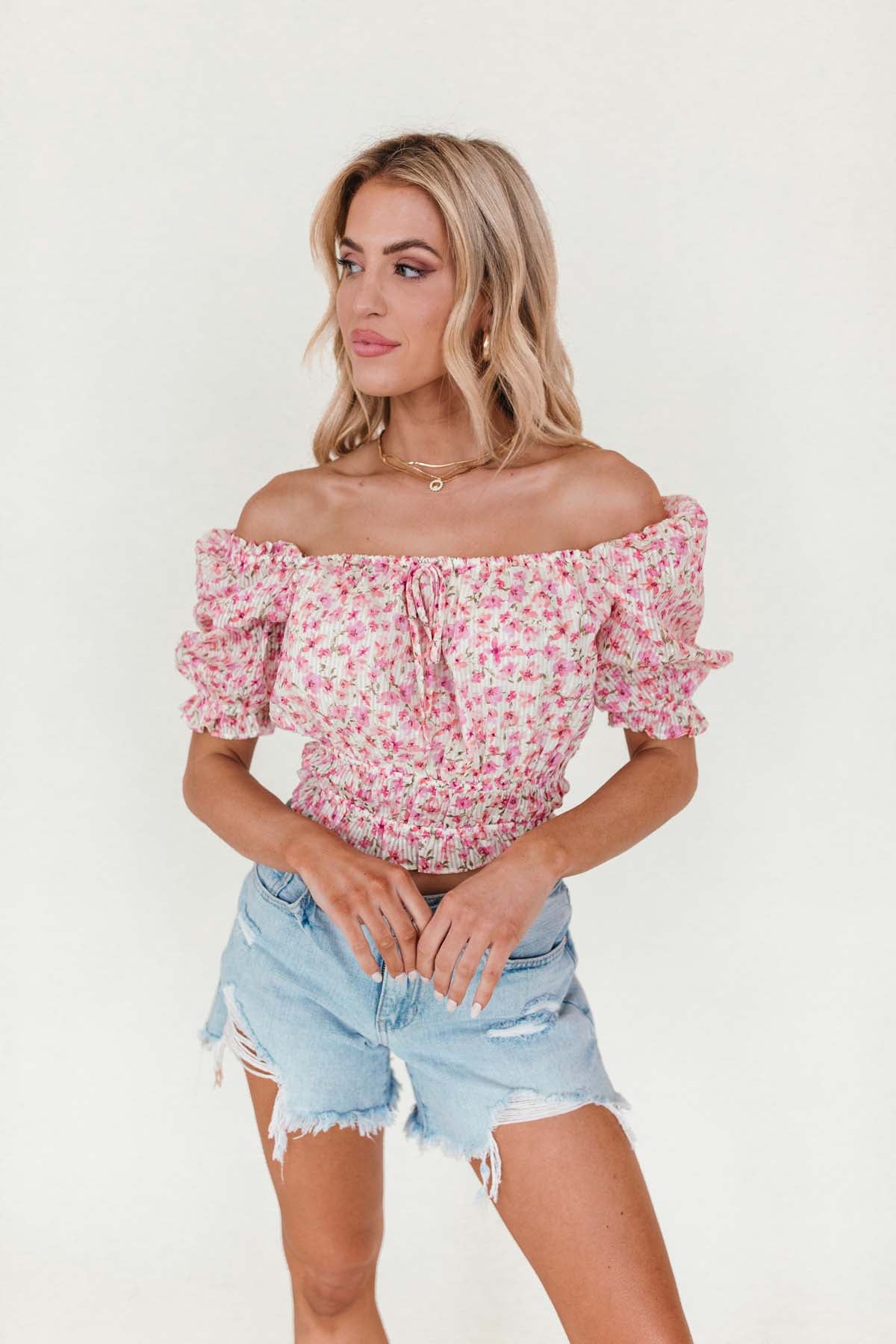 Gabby Floral Top, alternate, color, Pink floral