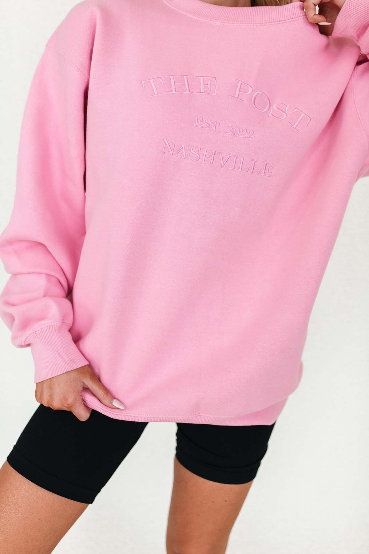 Postie Pink Oversized Sweatshirt, alternate, color, Pink