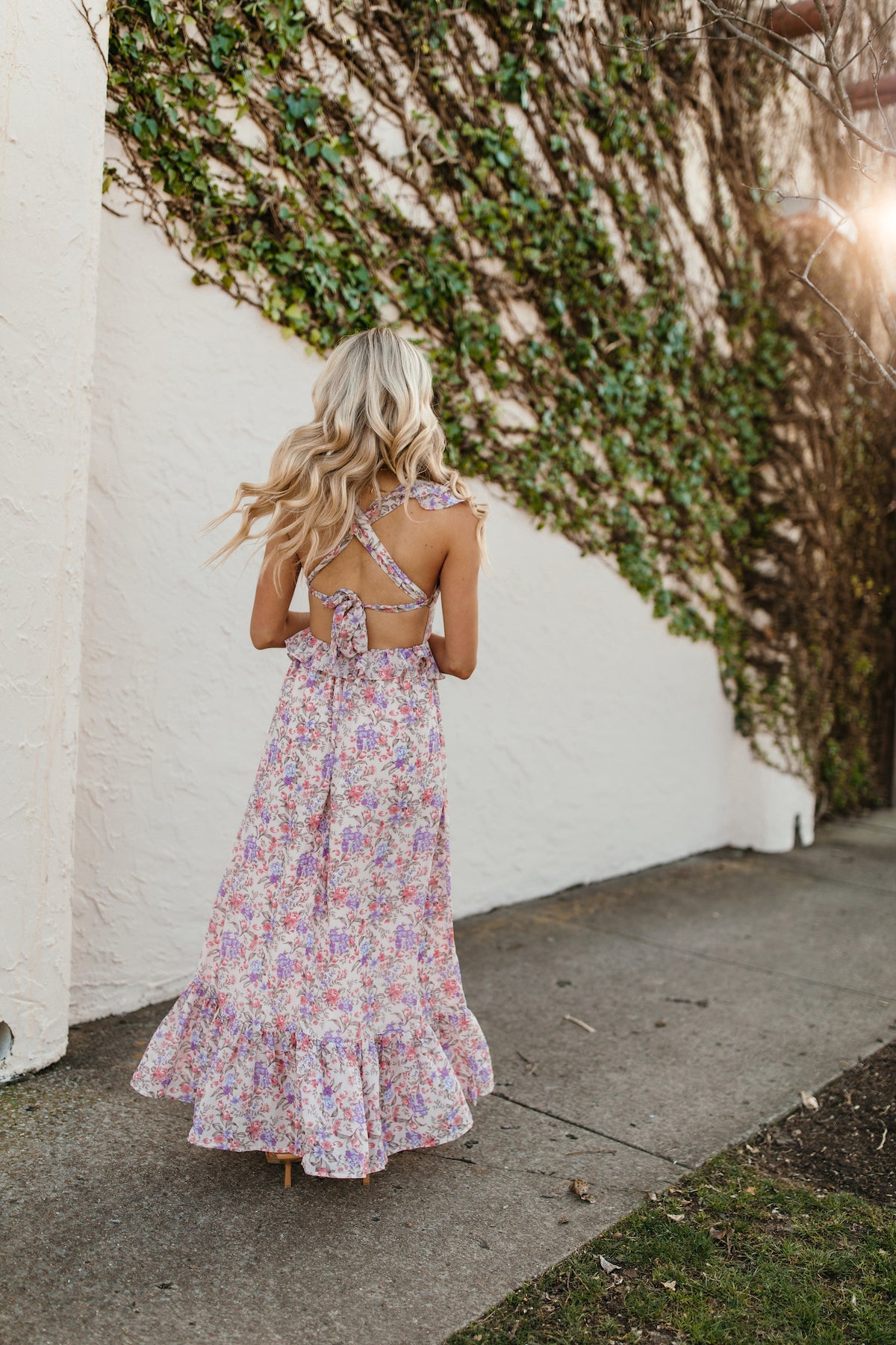 Kaycee Floral Maxi, alternate, color, Pink