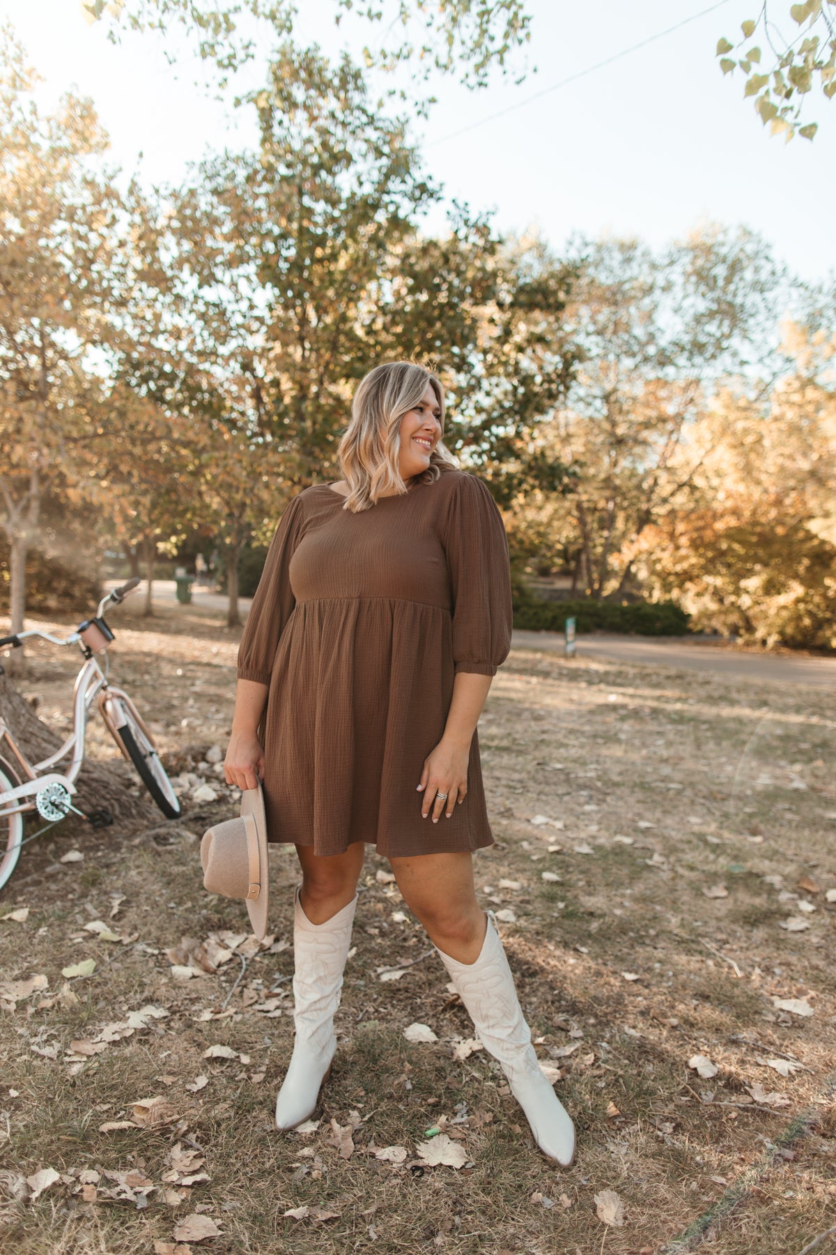 Bridget Dress, alternate, color, brown
