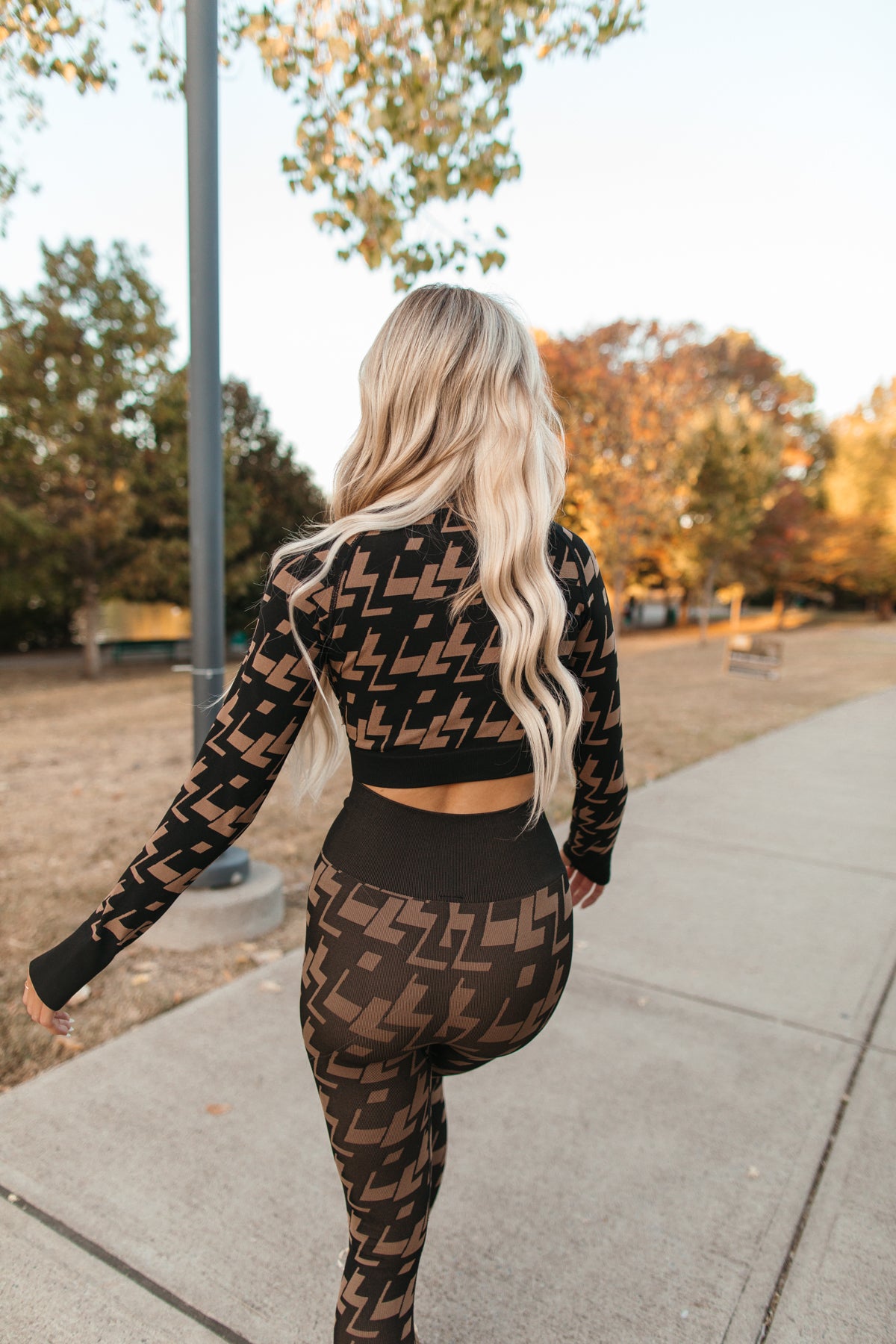 Lauren Stretch Leggings, Alternate, Color, Brown