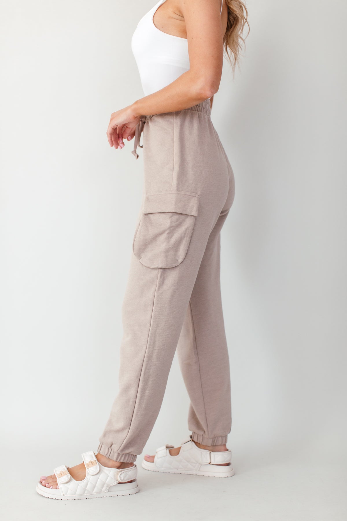 Dakota Taupe Sweatpants, alternate, color, Tan