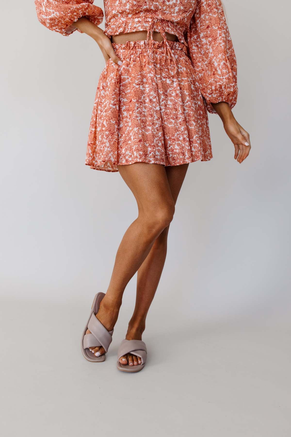 Alicia Floral Skirt, alternate, color, Coral