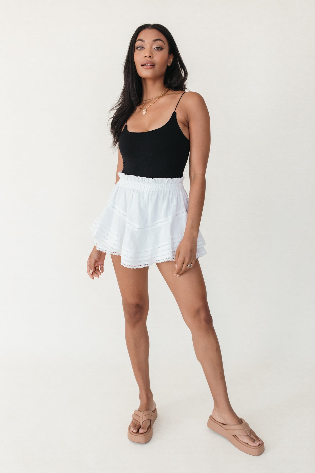 Emelia White Skort, alternate, color, White