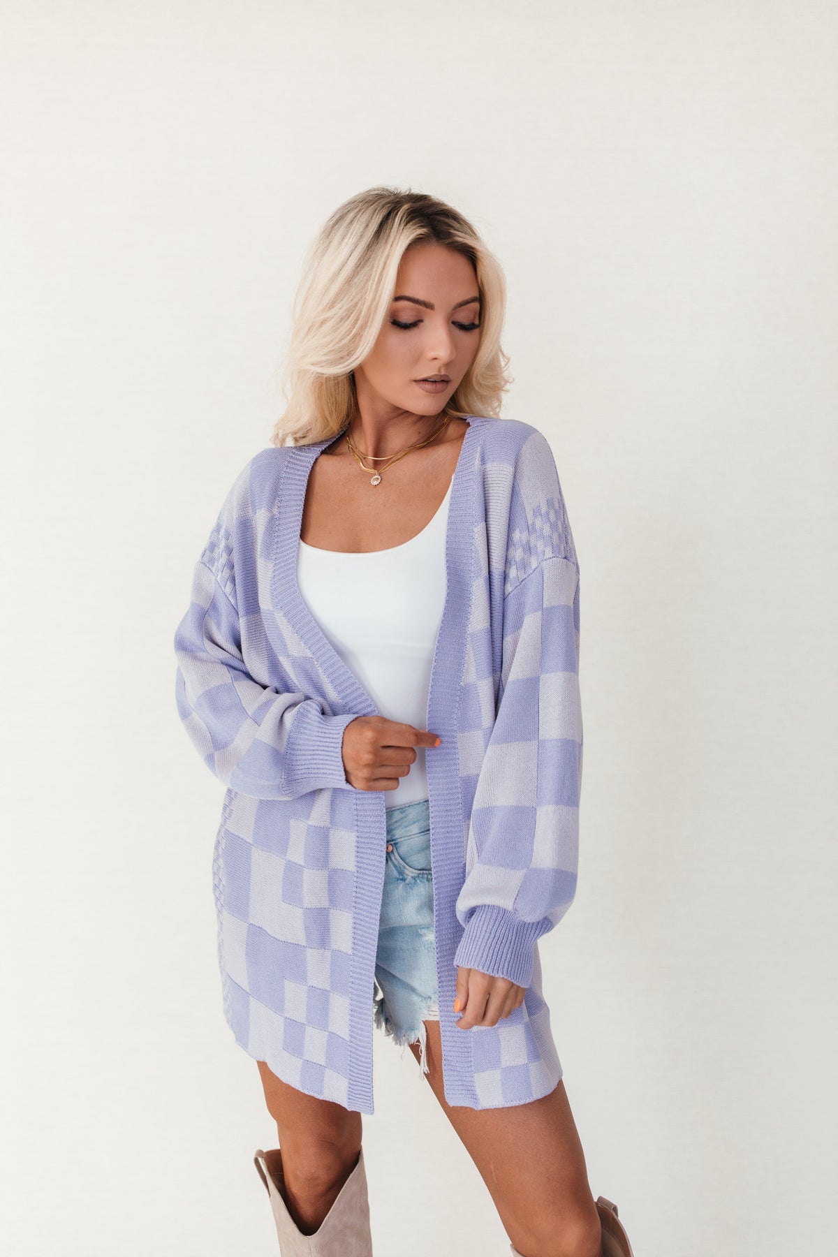 Adeline Lightweight Cardigan, alternate, color, Lavender