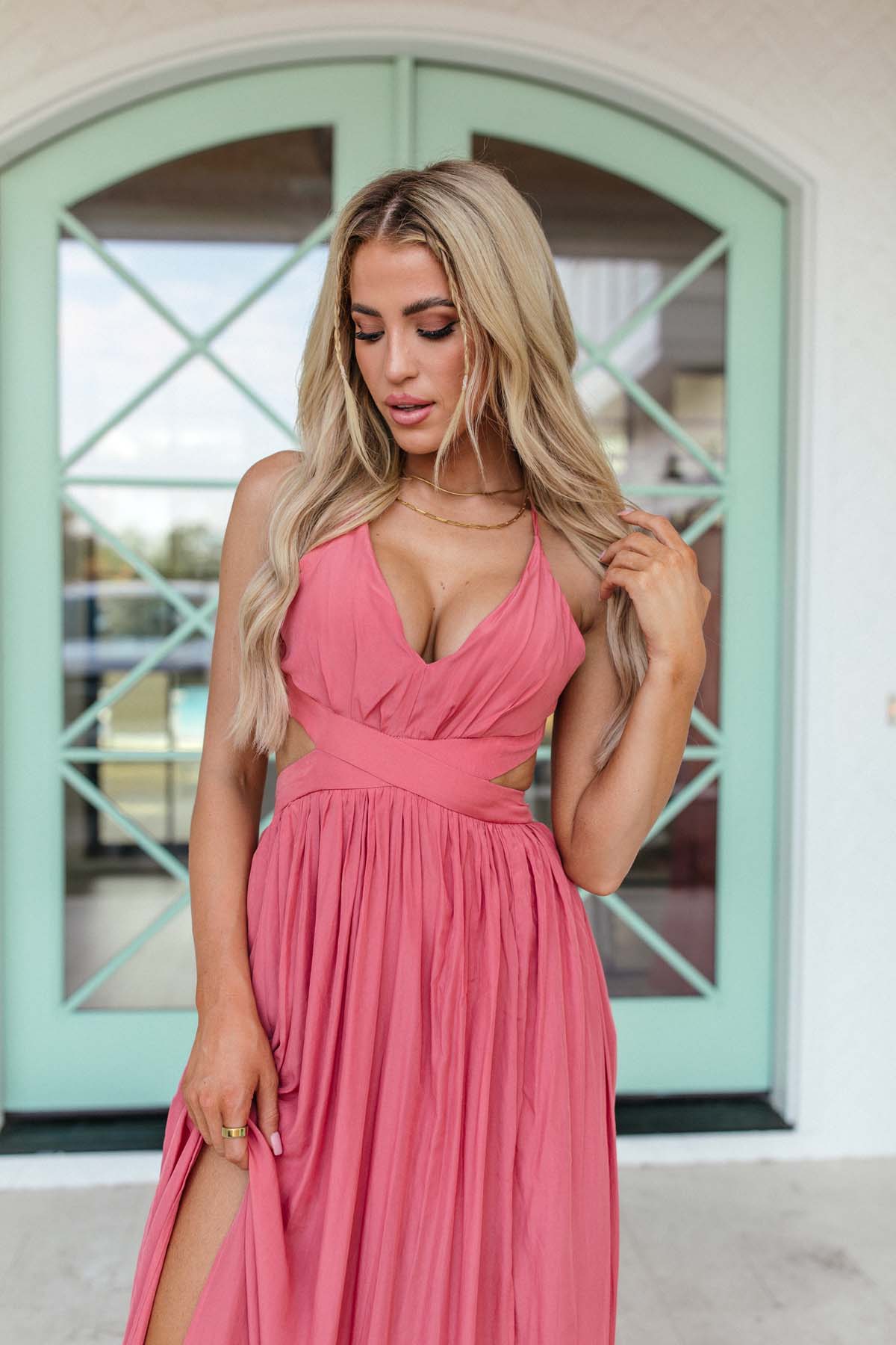 April Cut Out Maxi, alternate, color, rose
