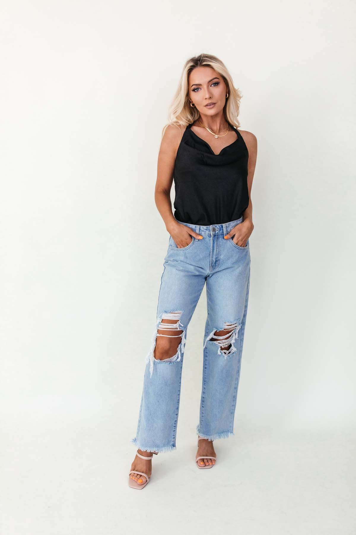 Rowan Black Bodysuit, alternate, color, Black