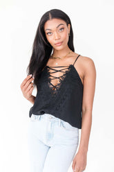 Briar Satin Tank, alternate, color, Black