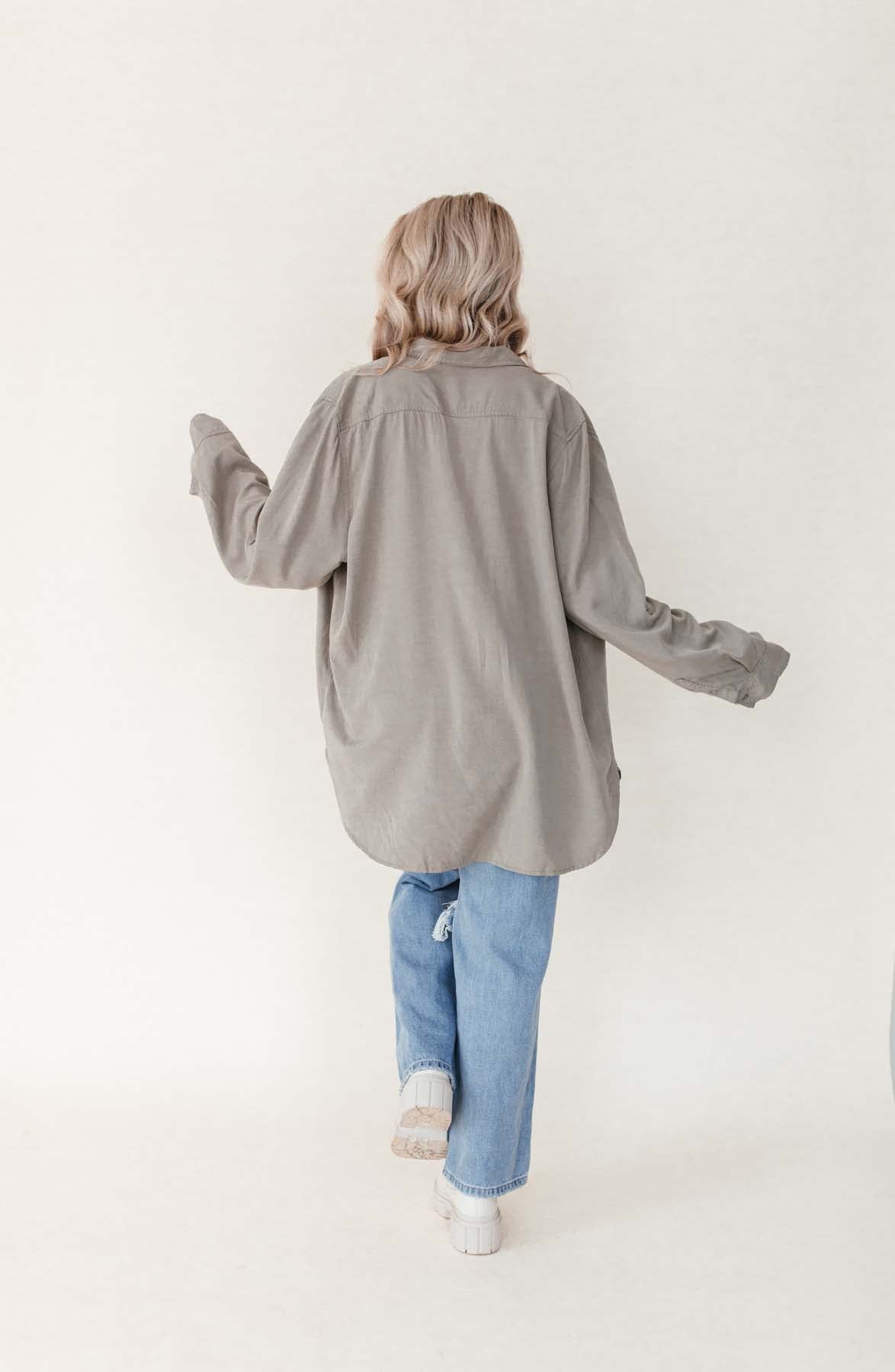 Christine Utility Button Down, alternate, color, sage