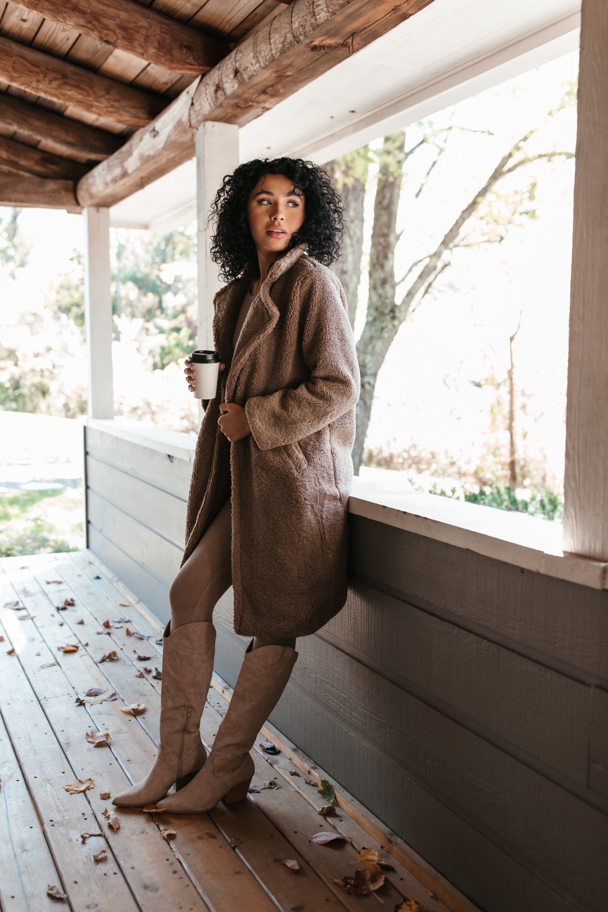 Collins Sherpa Trench Jacket, alternate, color, Mushroom