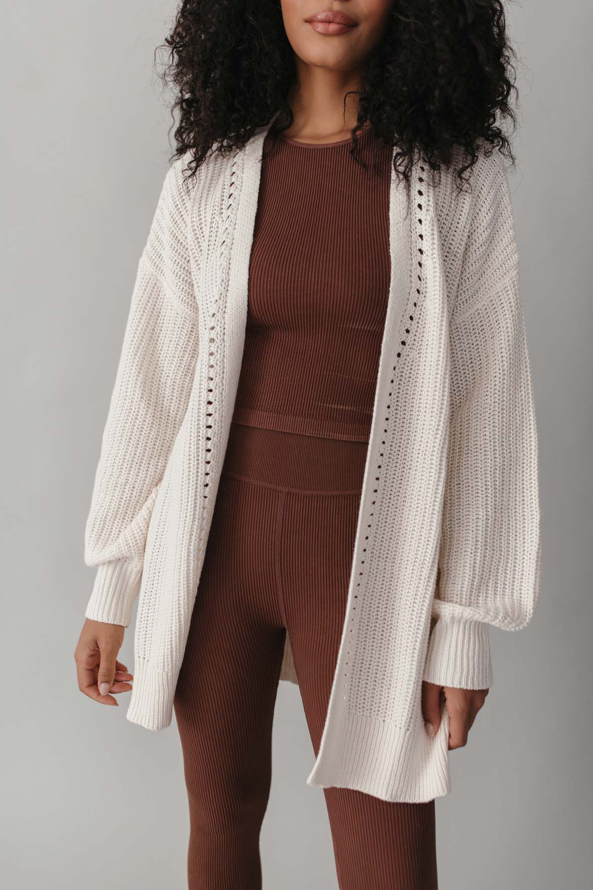 Anna Knit Cardigan, alternate, color, Oatmeal