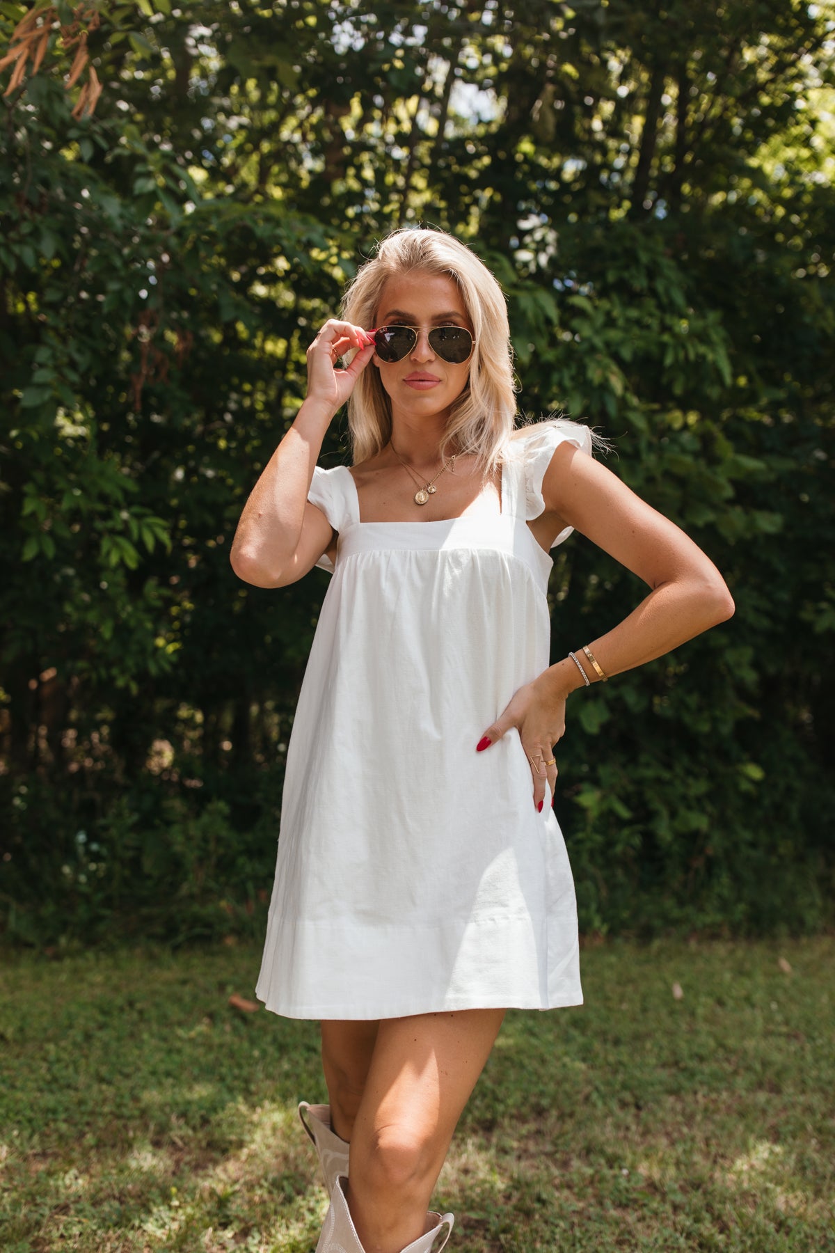 Cleo White Mini Dress, alternate, color, White