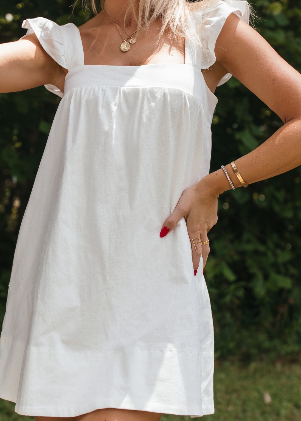 Cleo White Mini Dress, alternate, color, White